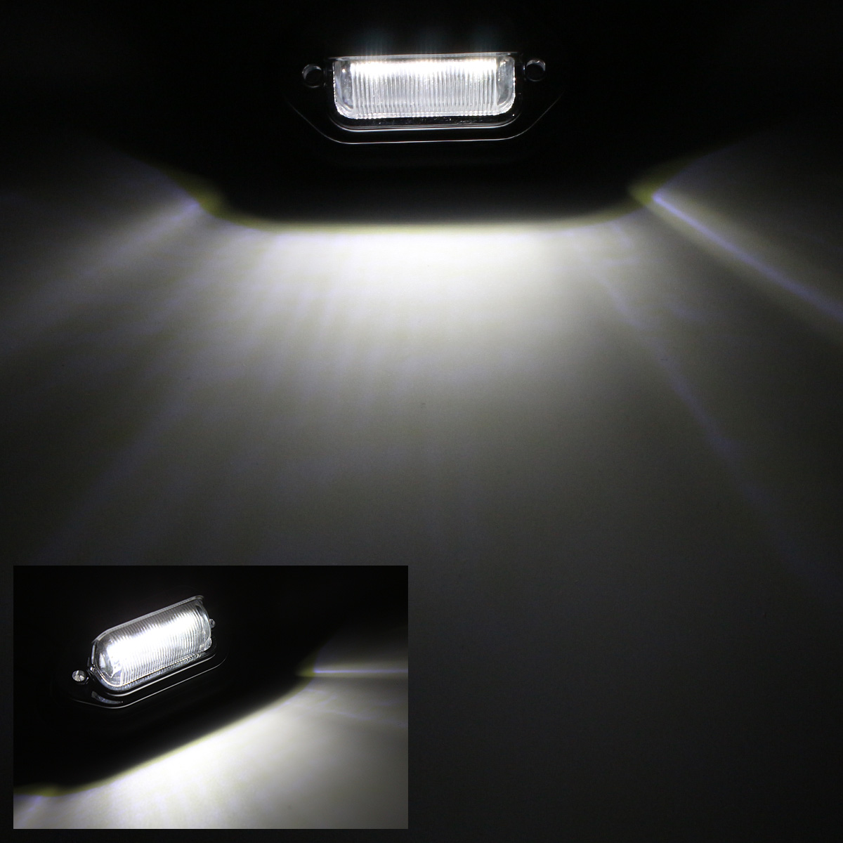 お気にいる BENHONG 12V  LED ライセンスランプ ナンバープレートライト  小型 汎用 24V   4個入り ブラックボディー SUV