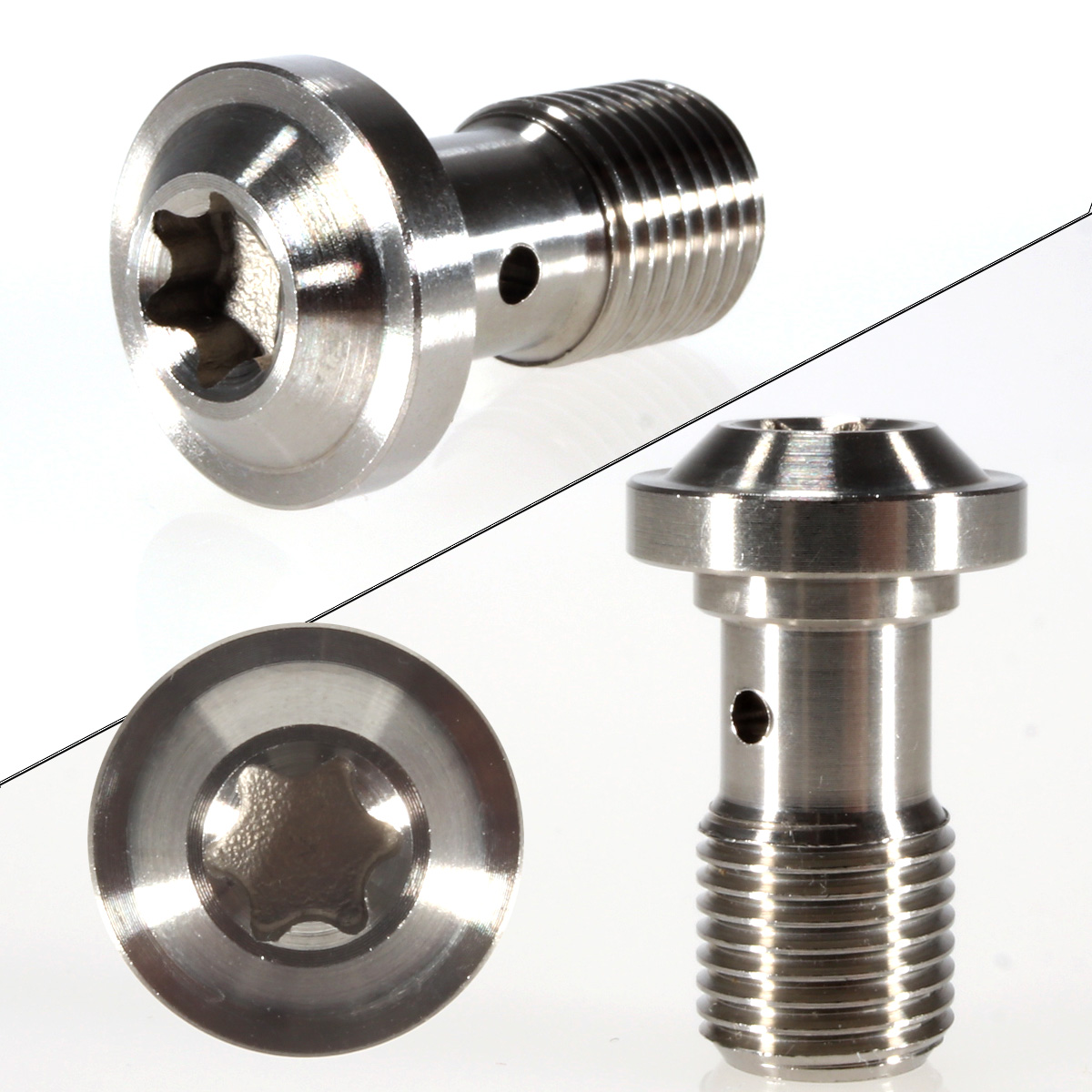 64チタン製 M10 P=1.00 トルクスヘッド ブレーキライン バンジョー