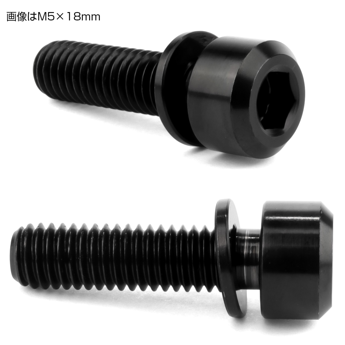 チタンボルト M6×18mm P1.0 ワッシャー付き キャップボルト 六角穴