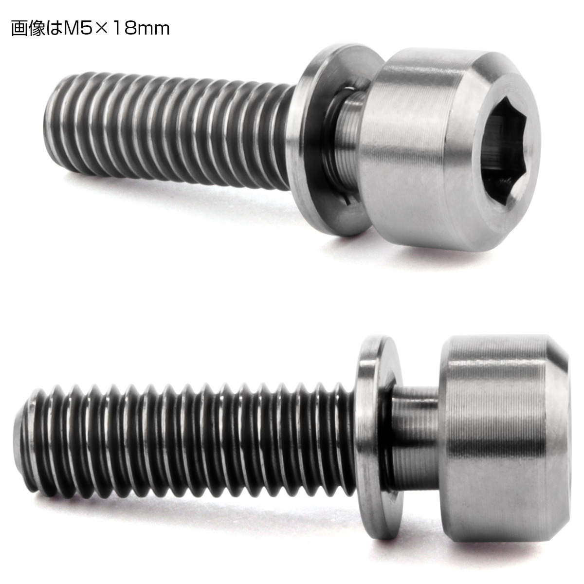 チタンボルト M6×18mm P1.0 ワッシャー付き キャップボルト 六角穴