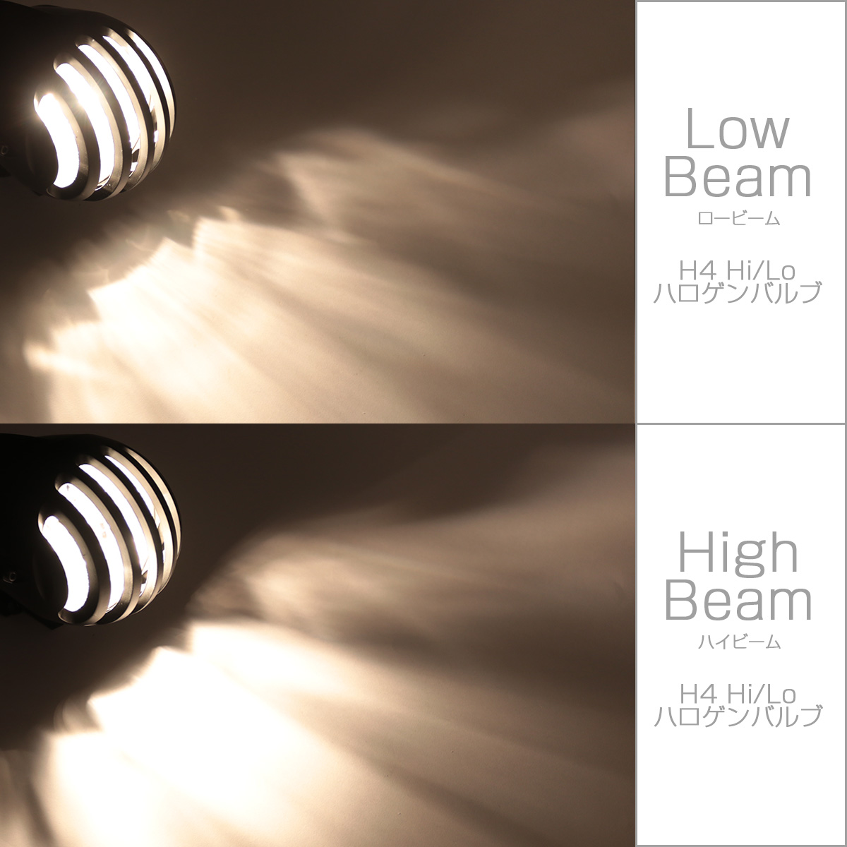 汎用 ヘッドライト ブレット 砲弾型 バードケージ ライト 5インチ クリアカットレンズ H4 Hi Lo バイク用 P 619