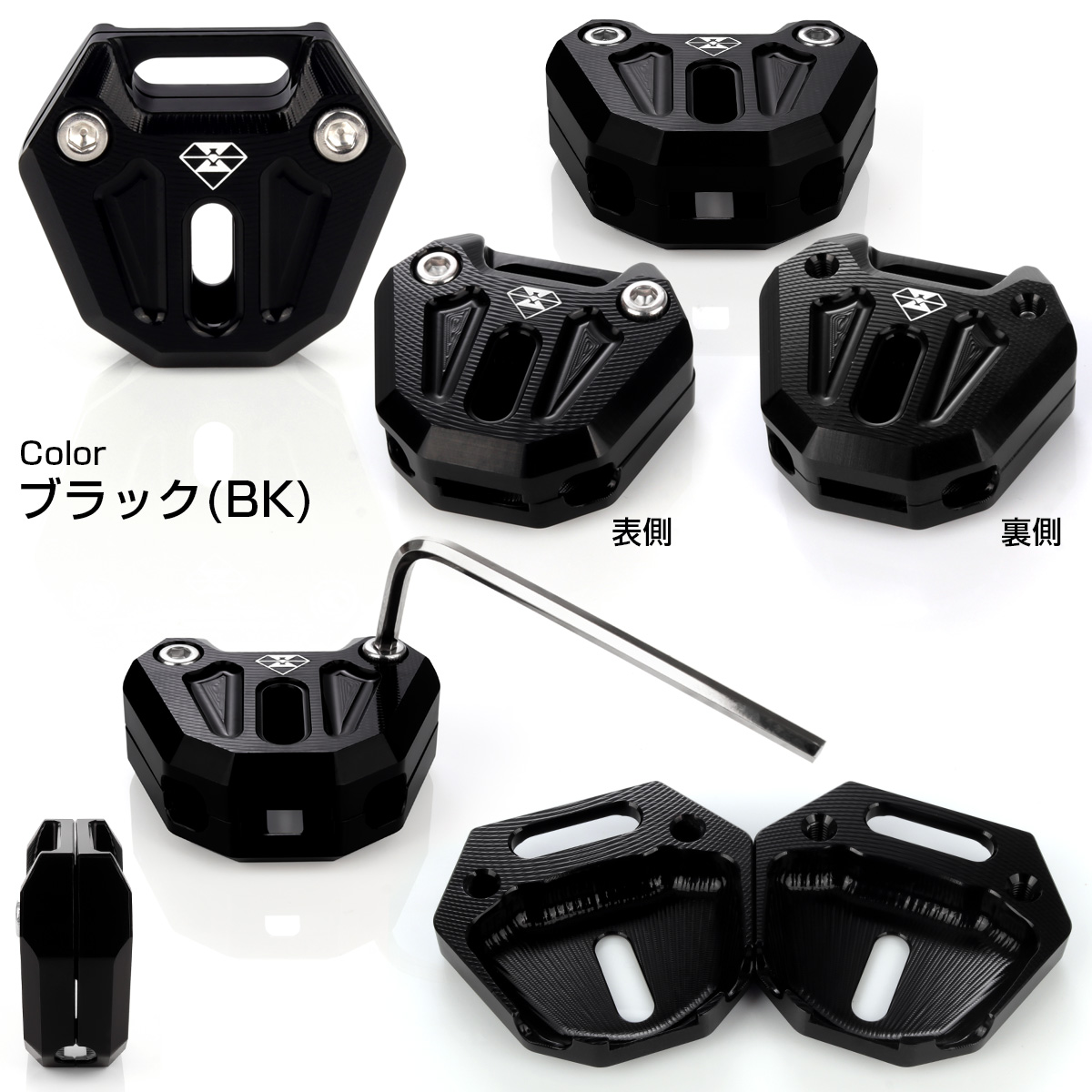 キーヘッド　キーカバー　バーニングチタンカラー　アルミ製　バイク用